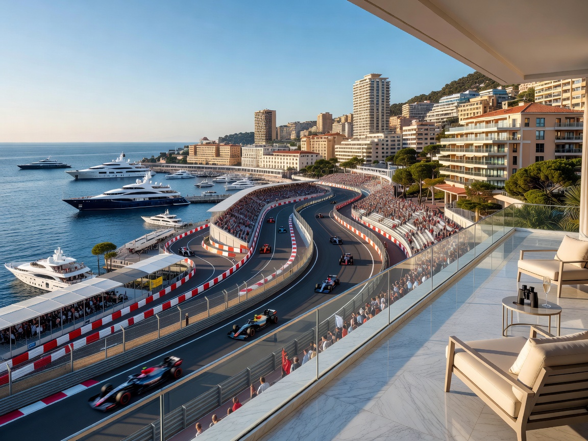 Monaco Grand Prix Luxury Balcony View
