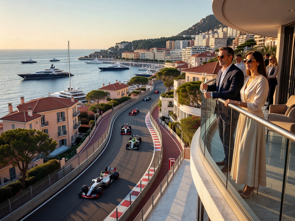 Monaco Grand Prix VIP Balcony and Track View
