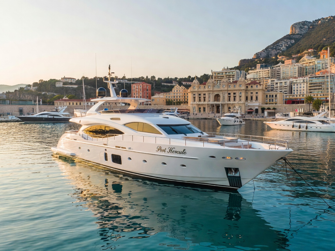 Port Hercule Superyacht in Monaco Harbor